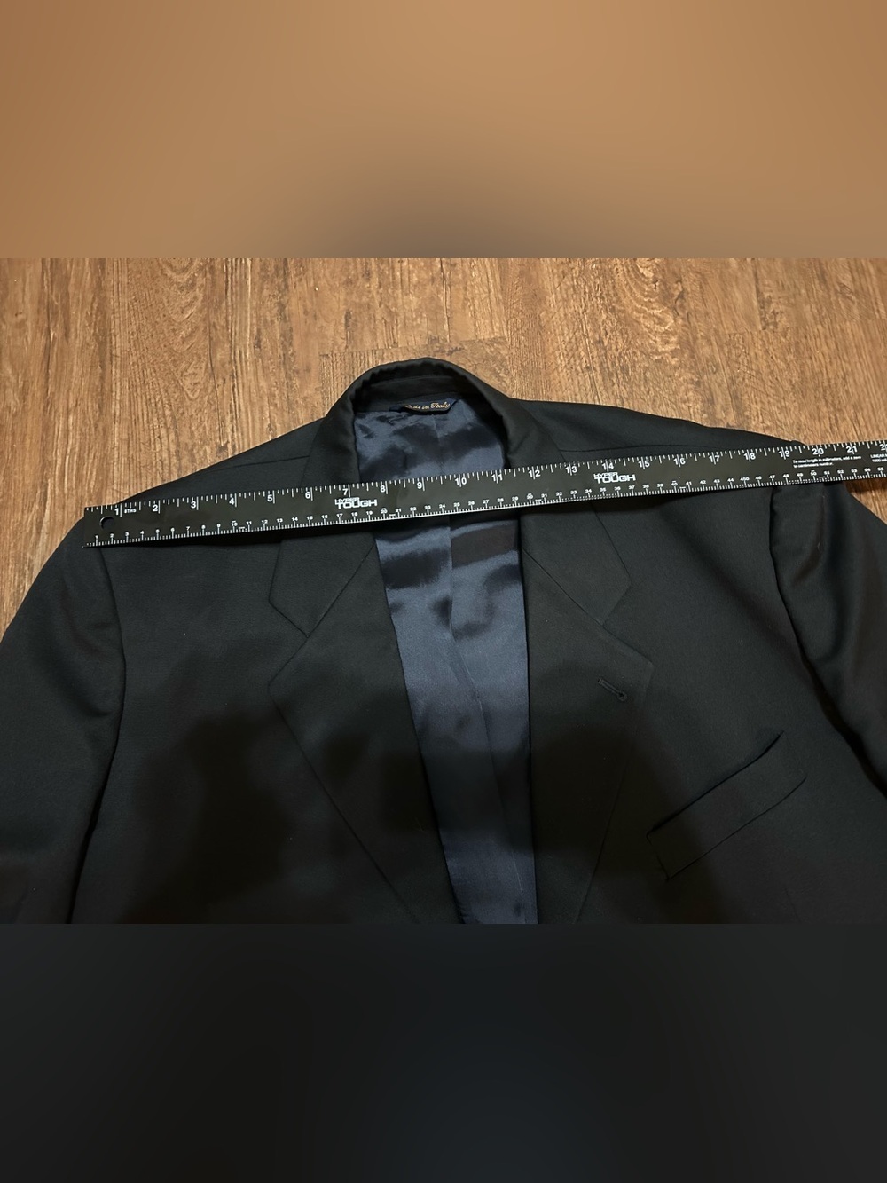 Roberto Villini Men’s Super 100 Wool Blazer Black Gold Buttons Italy 48 50 - Picture 12 of 13
